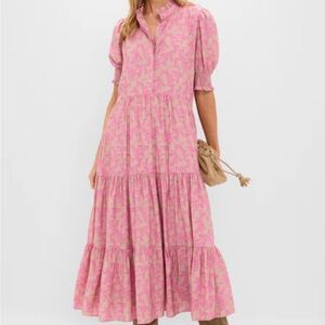 Hyacinth House Pink Midi Dress